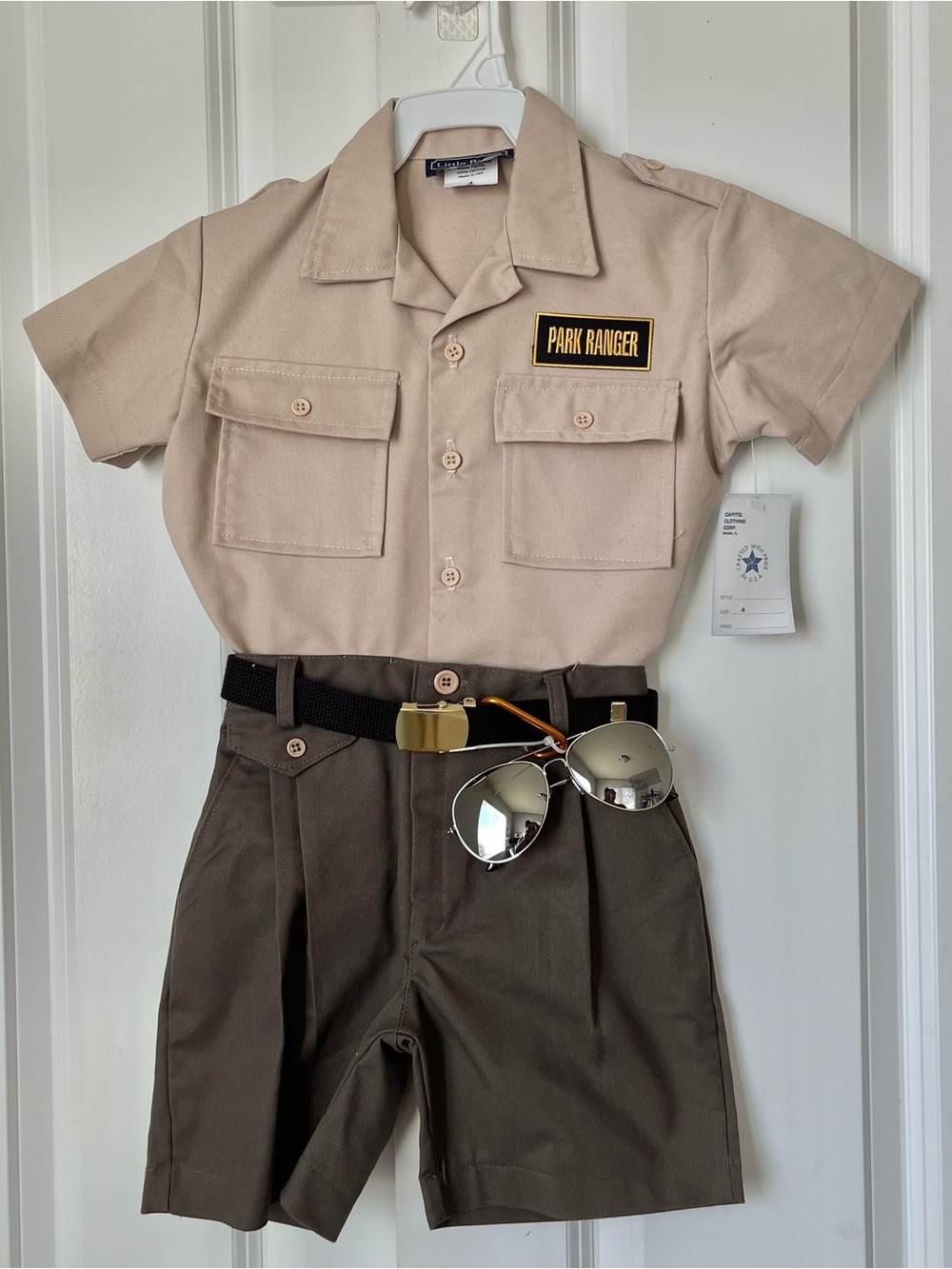 New! VTG Little Baron Park Ranger Kids Size 4 Shorts Shirt Made USA Costume